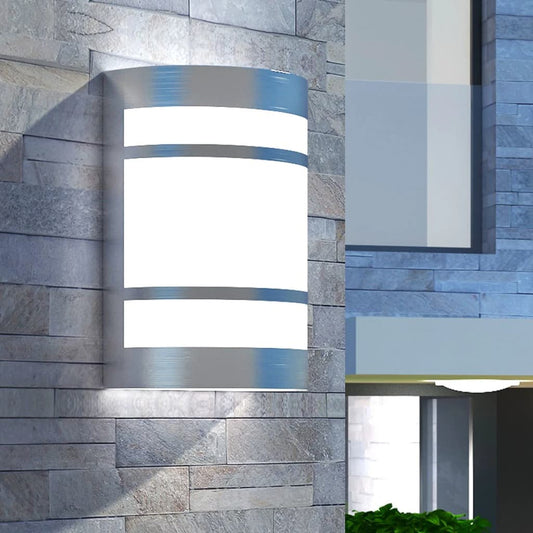 vidaXL Outdoor Wall Light Stainless Steel - Silver