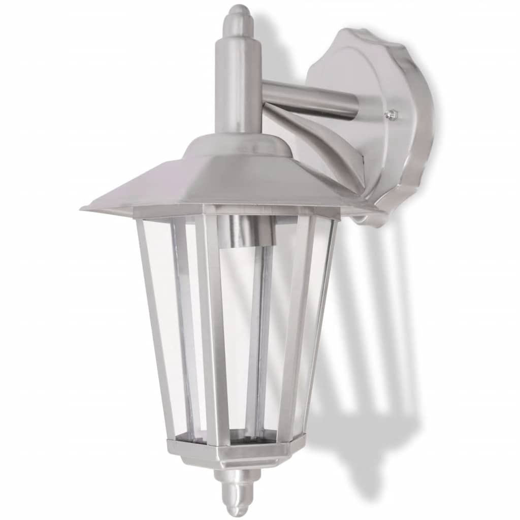 vidaXL Outdoor Downlight Wall Lantern Stainless Steel - Silver