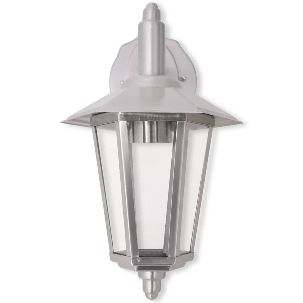 vidaXL Outdoor Downlight Wall Lantern Stainless Steel - Silver