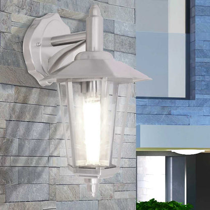 vidaXL Outdoor Downlight Wall Lantern Stainless Steel - Silver