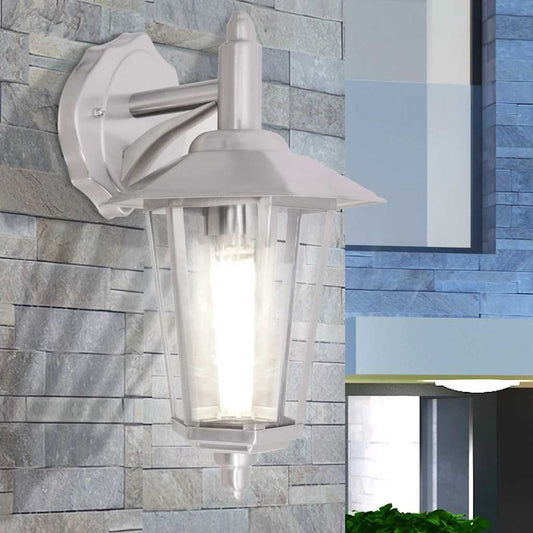 vidaXL Outdoor Downlight Wall Lantern Stainless Steel - Silver