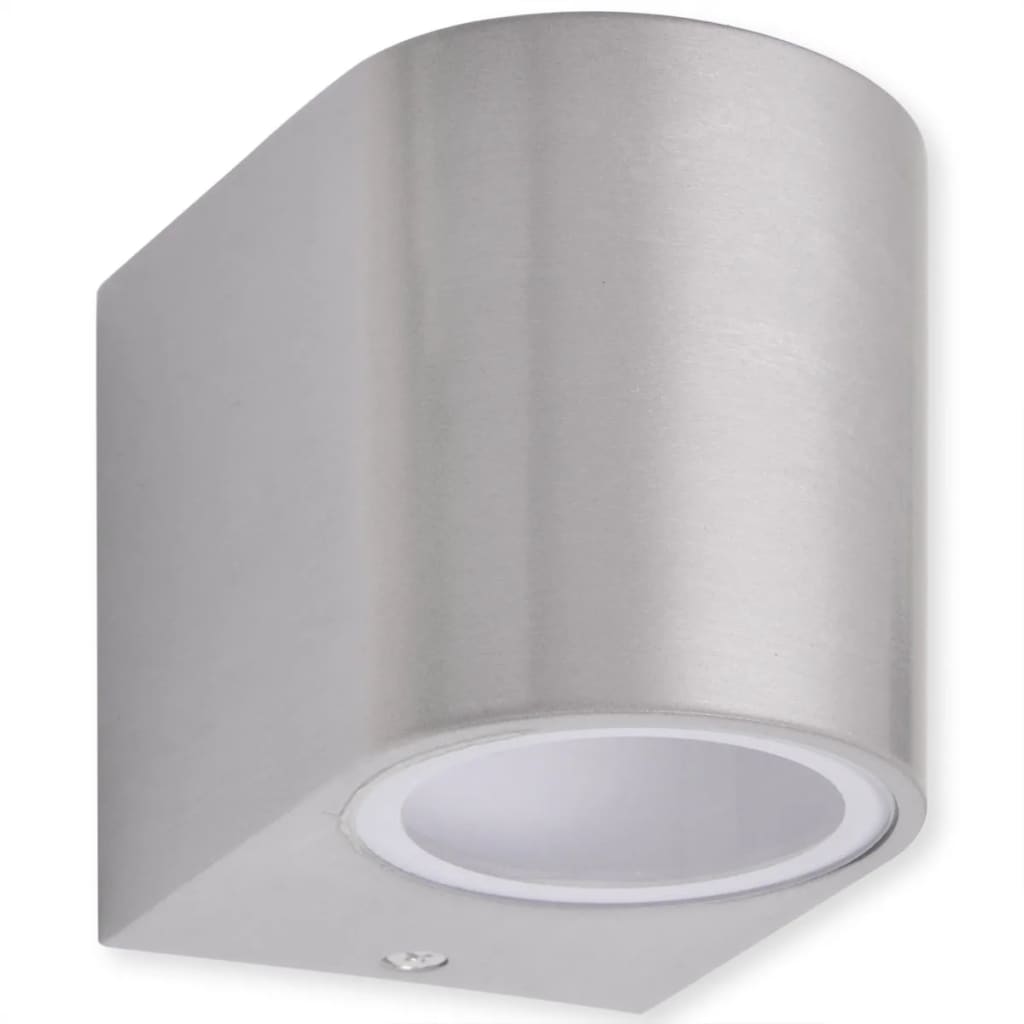 vidaXL Outdoor Wall Lights 2 pcs - Silver - 6.6 x 9.5 x 8 cm