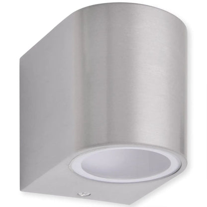 vidaXL Outdoor Wall Lights 2 pcs - Silver - 6.6 x 9.5 x 8 cm