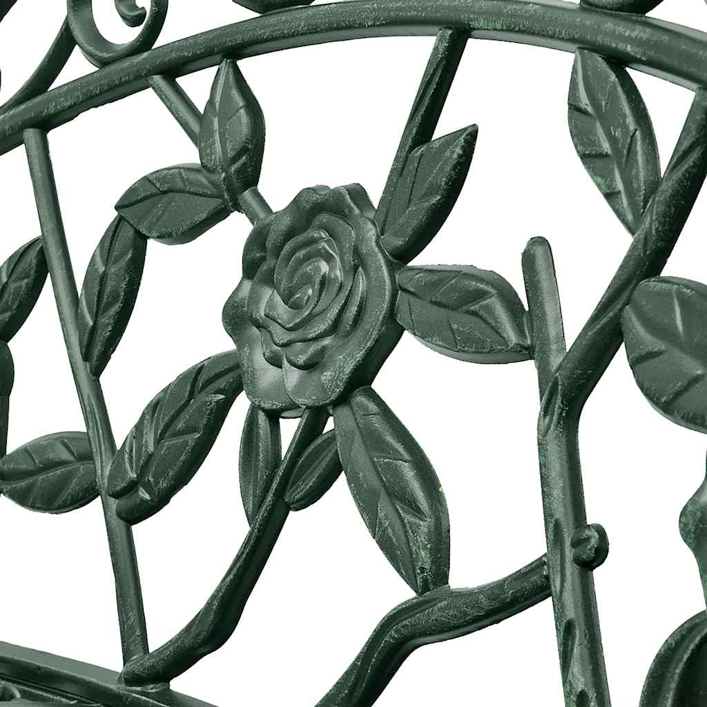 vidaXL Garden Bench 100 cm Cast Aluminium Green