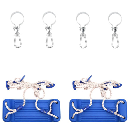 vidaXL Swing Seats with Ropes 2 pcs Blue 38x16 cm PE - 34610