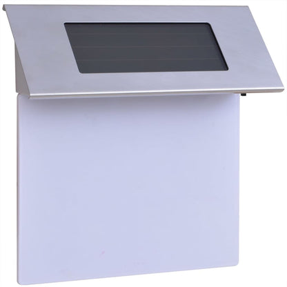 vidaXL Solar LED House Number Light Stainless Steel - White