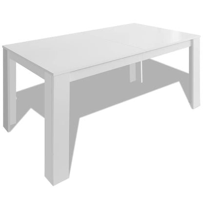 243056 vidaXL Dining Table 140x80x75 cm White
