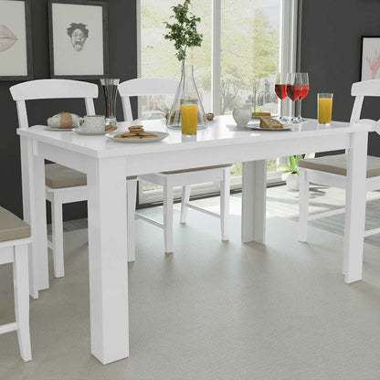 243056 vidaXL Dining Table 140x80x75 cm White