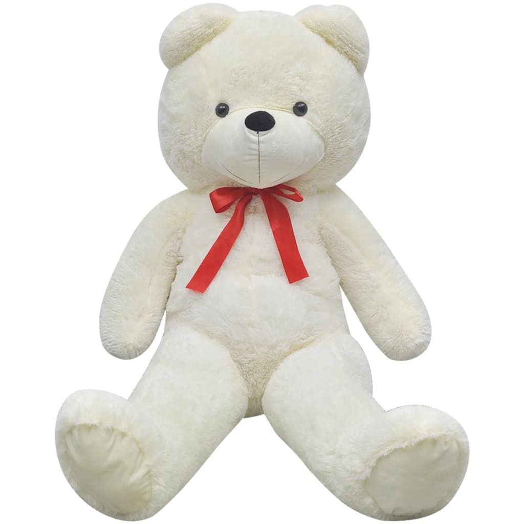 vidaXL Teddy Bear Cuddly Toy Plush White 170 cm - 200 cm