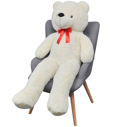 vidaXL Teddy Bear Cuddly Toy Plush White 170 cm - 200 cm