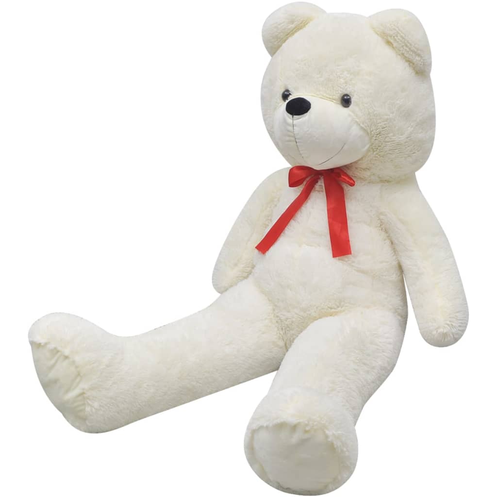 vidaXL Teddy Bear Cuddly Toy Plush White 242 cm - 260 cm