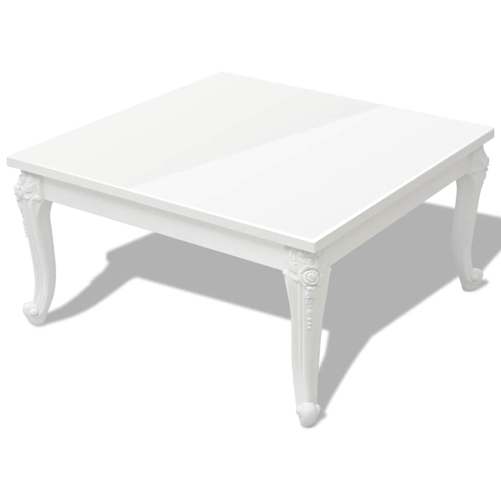 243379 vidaXL Coffee Table 80x80x42 cm High Gloss White
