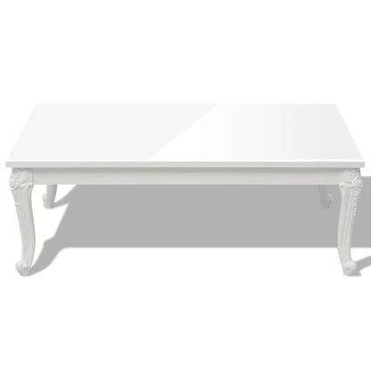 243381 vidaXL Coffee Table 115x65x42 cm High Gloss White