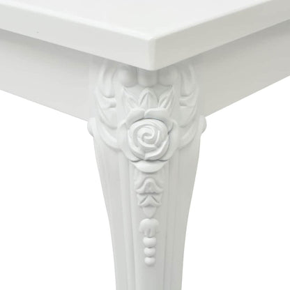 243382 vidaXL Dining Table 80x80x76 cm High Gloss White