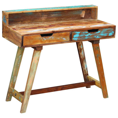243270 vidaXL Desk Solid Reclaimed Wood - Multicolour - 100 x 45 x 90 cm
