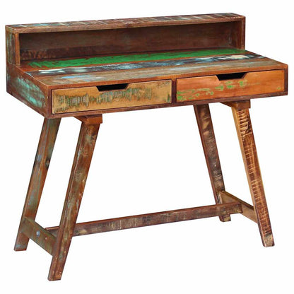243270 vidaXL Desk Solid Reclaimed Wood - Multicolour - 100 x 45 x 90 cm