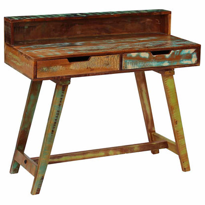 243270 vidaXL Desk Solid Reclaimed Wood - Multicolour - 100 x 45 x 90 cm