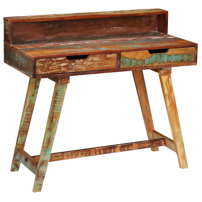 243270 vidaXL Desk Solid Reclaimed Wood - Multicolour - 100 x 45 x 90 cm