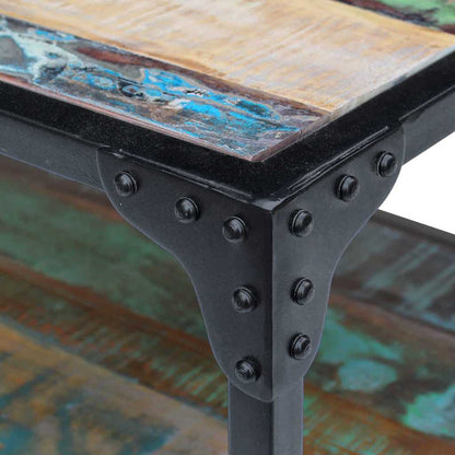 vidaXL Coffee Table Solid Reclaimed Wood - Multicolour - 90 x 45 x 35 cm