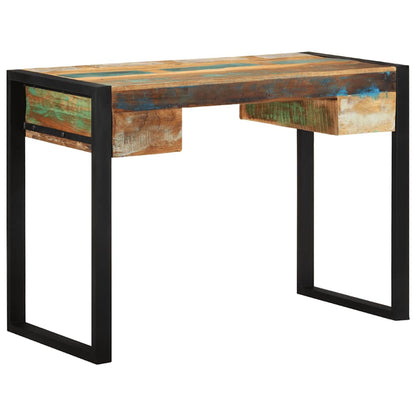 243276 vidaXL Desk Solid Reclaimed Wood - Multicolour - 110 x 50 x 77 cm