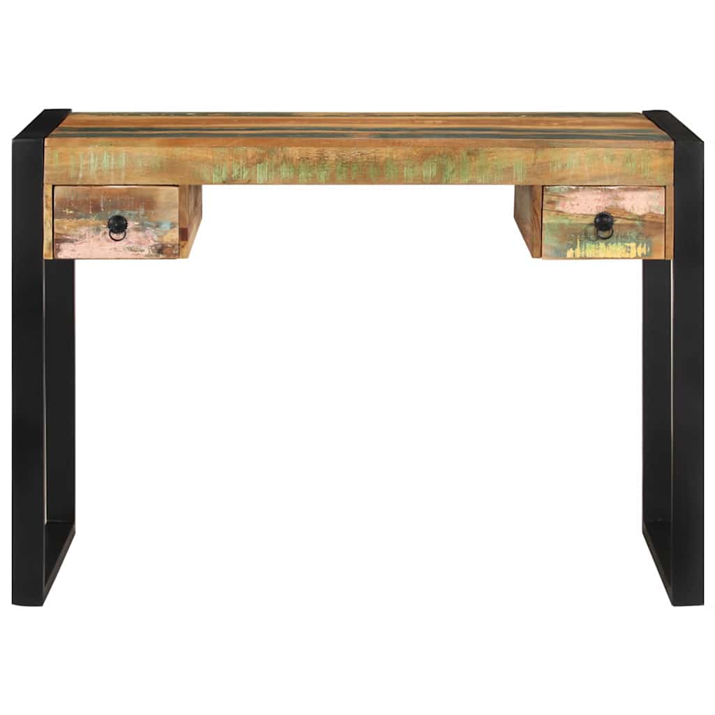 243276 vidaXL Desk Solid Reclaimed Wood - Multicolour - 110 x 50 x 77 cm