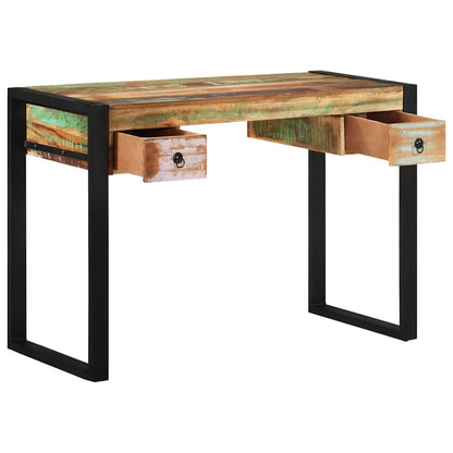 243276 vidaXL Desk Solid Reclaimed Wood - Multicolour - 110 x 50 x 77 cm
