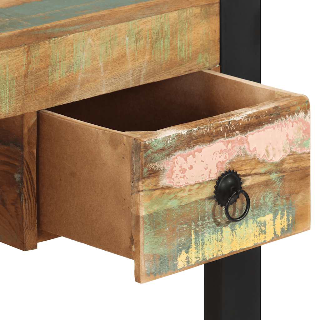 243276 vidaXL Desk Solid Reclaimed Wood - Multicolour - 110 x 50 x 77 cm