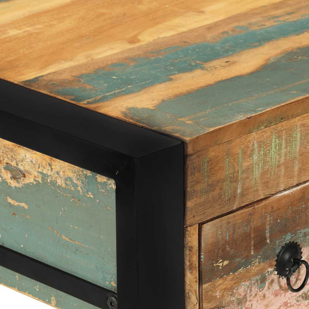 243276 vidaXL Desk Solid Reclaimed Wood - Multicolour - 110 x 50 x 77 cm