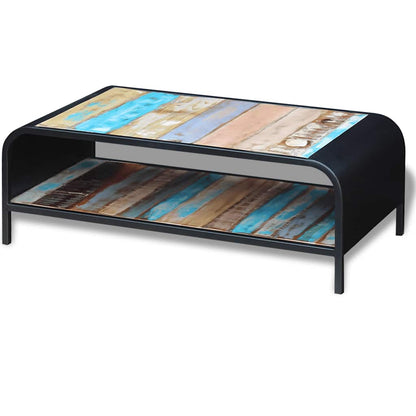 243285 vidaXL Coffee Table Solid Reclaimed Wood - Multicolour - 100 x 50 x 35 cm