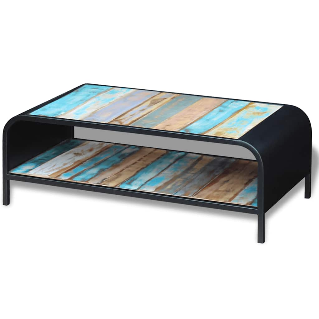 243285 vidaXL Coffee Table Solid Reclaimed Wood - Multicolour - 100 x 50 x 35 cm
