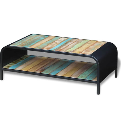 243285 vidaXL Coffee Table Solid Reclaimed Wood - Multicolour - 100 x 50 x 35 cm