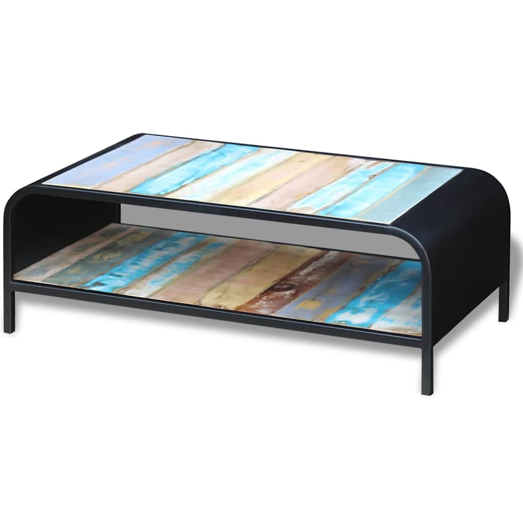 243285 vidaXL Coffee Table Solid Reclaimed Wood - Multicolour - 100 x 50 x 35 cm