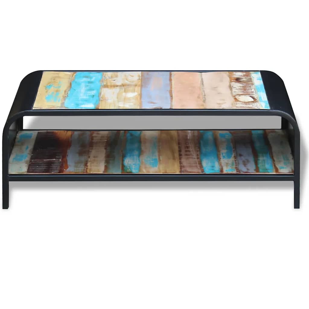 243285 vidaXL Coffee Table Solid Reclaimed Wood - Multicolour - 100 x 50 x 35 cm