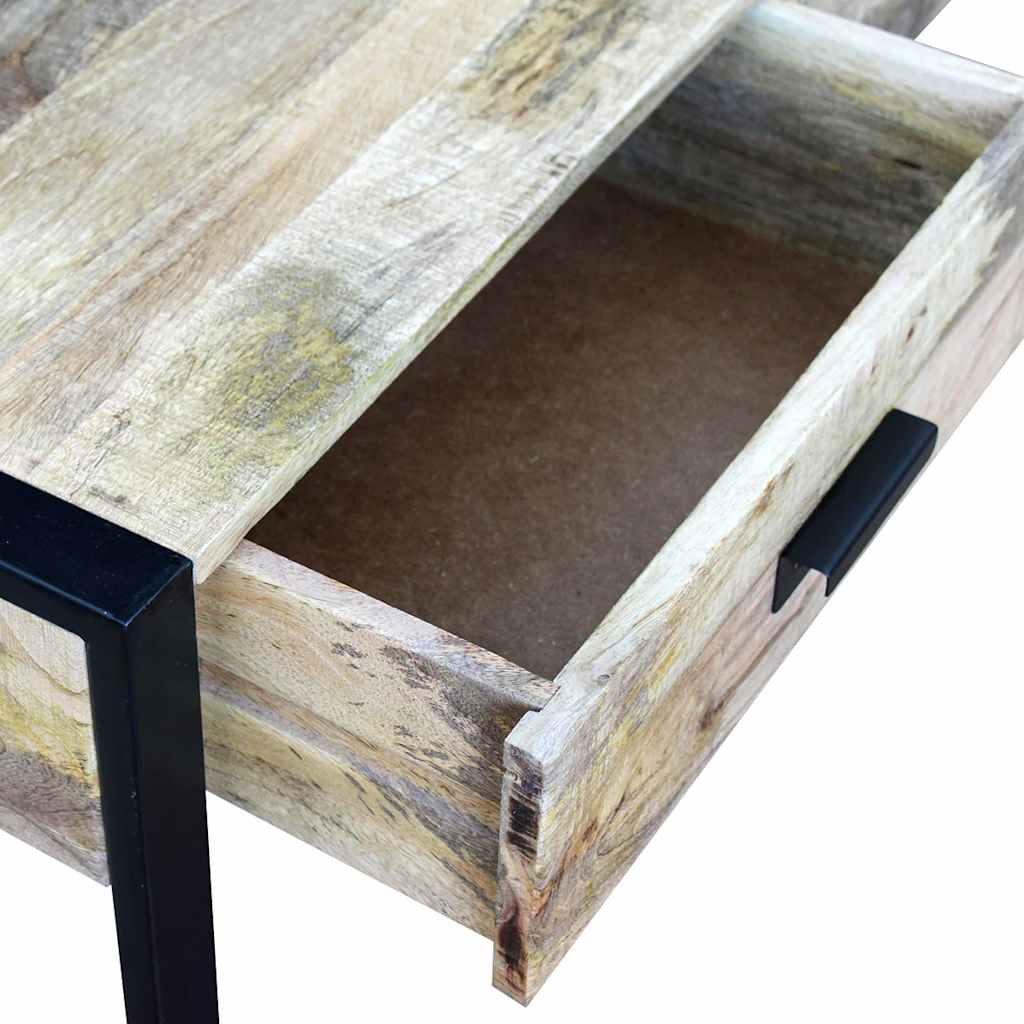 243297 vidaXL Coffee Table with 2 Drawers Solid Mango Wood 100x60x40 cm - Brown