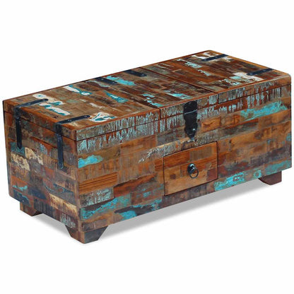 243320 vidaXL Coffee Table Box Chest Solid Reclaimed Wood 80x40x35 cm - Brown