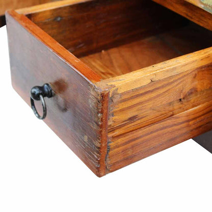 243321 vidaXL Coffee Table Drawers Solid Reclaimed Wood 90x45x35 cm - Brown