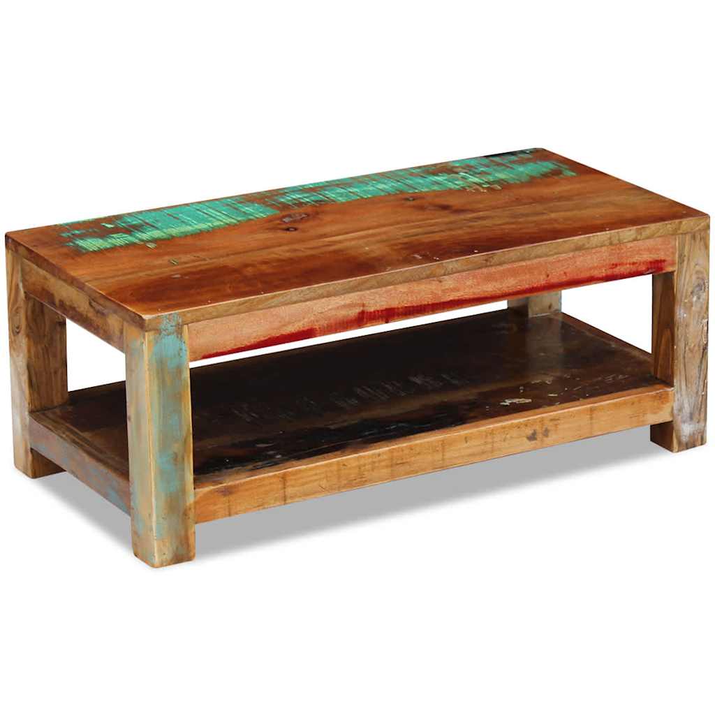 243322 vidaXL Coffee Table Solid Reclaimed Wood 90x45x35 cm - Brown
