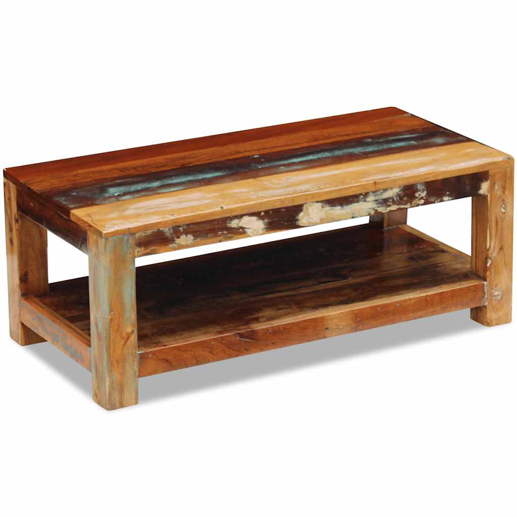 243322 vidaXL Coffee Table Solid Reclaimed Wood 90x45x35 cm - Brown