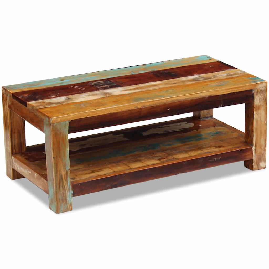 243322 vidaXL Coffee Table Solid Reclaimed Wood 90x45x35 cm - Brown