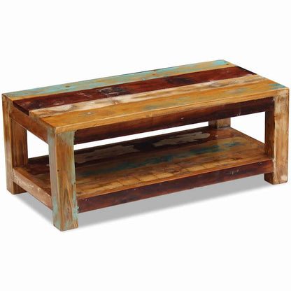 243322 vidaXL Coffee Table Solid Reclaimed Wood 90x45x35 cm - Brown