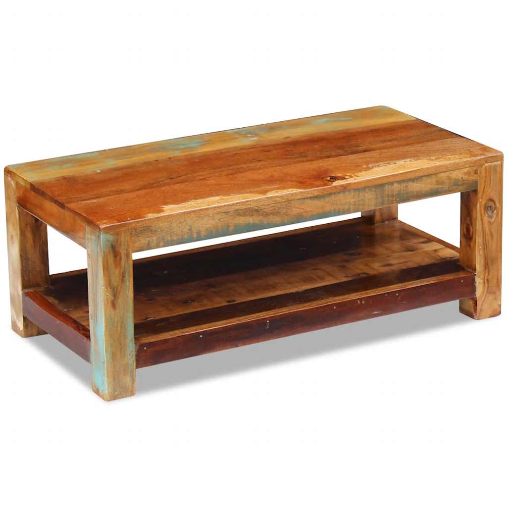 243322 vidaXL Coffee Table Solid Reclaimed Wood 90x45x35 cm - Brown