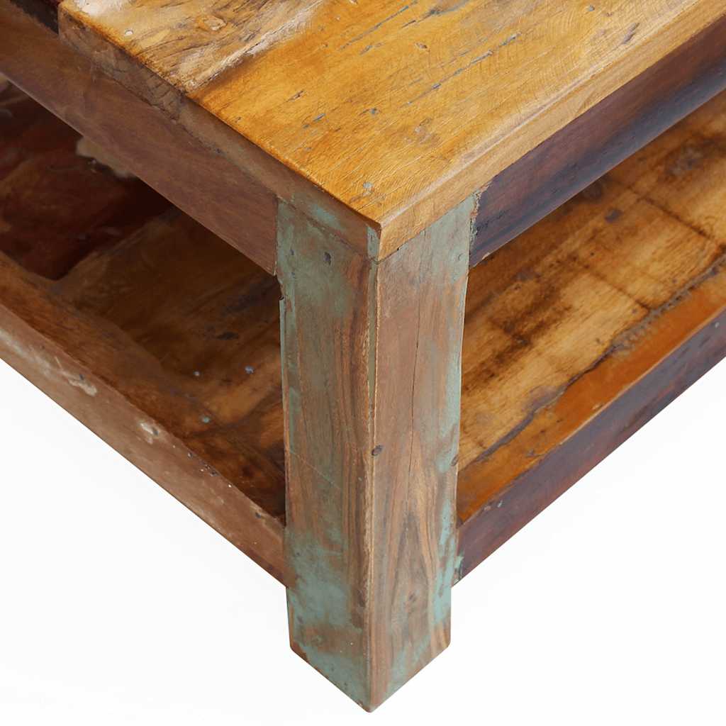 243322 vidaXL Coffee Table Solid Reclaimed Wood 90x45x35 cm - Brown