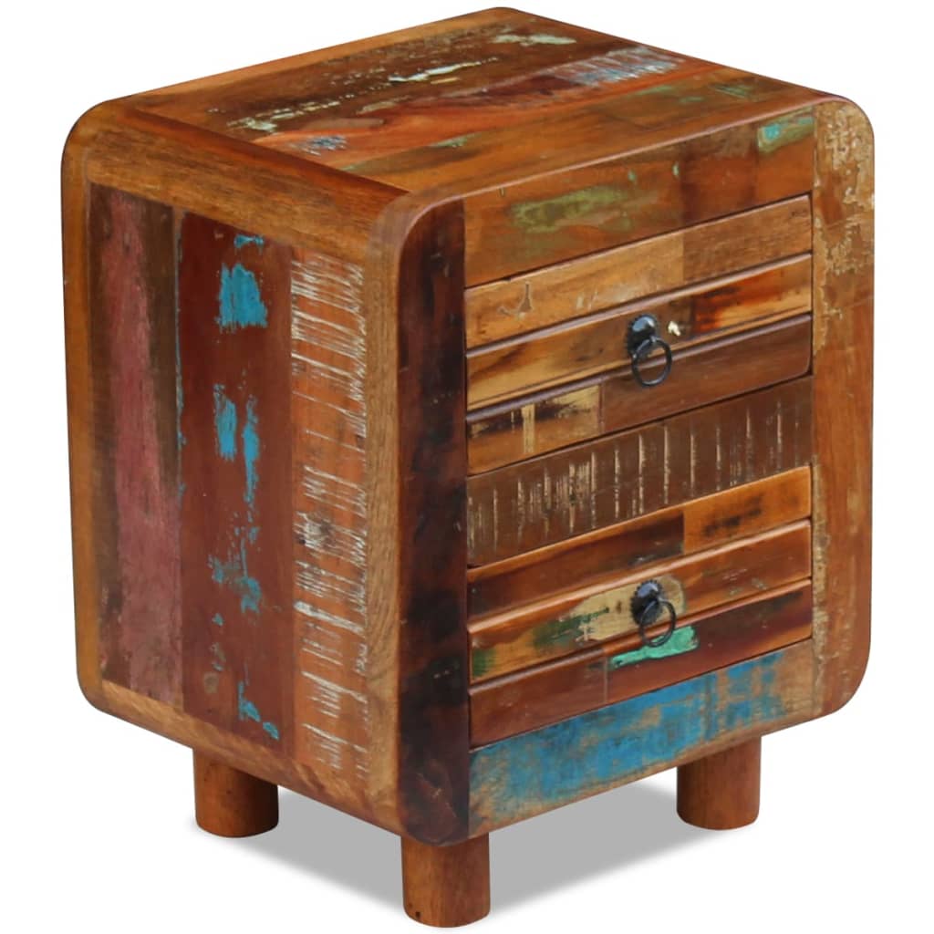 vidaXL Night Cabinet Solid Reclaimed Wood 43x33x51 cm - Brown