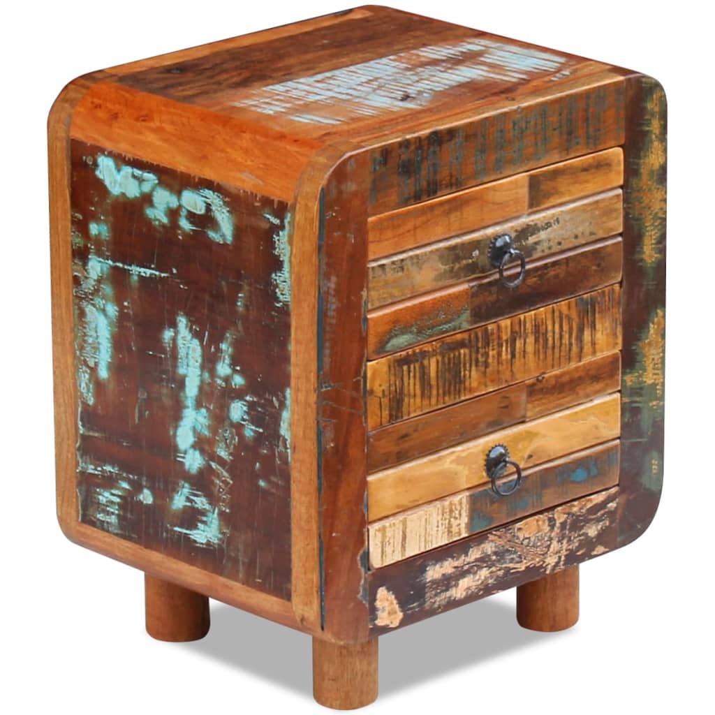 vidaXL Night Cabinet Solid Reclaimed Wood 43x33x51 cm - Brown