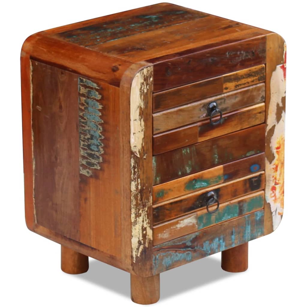 vidaXL Night Cabinet Solid Reclaimed Wood 43x33x51 cm - Brown