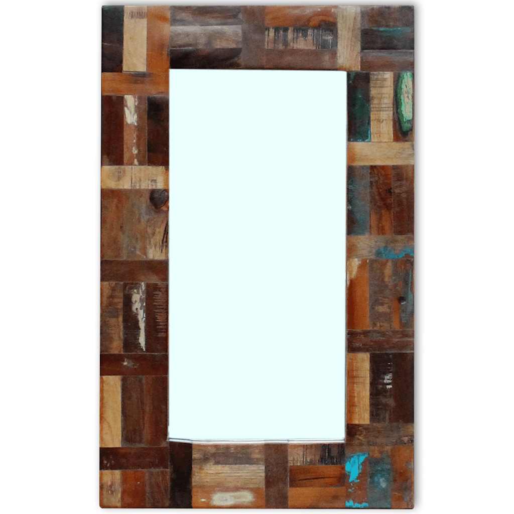 243329 vidaXL Mirror Solid Reclaimed Wood 80x50 cm - Multicolour - 50 x 80 cm