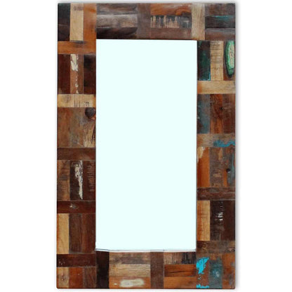243329 vidaXL Mirror Solid Reclaimed Wood 80x50 cm - Multicolour - 50 x 80 cm