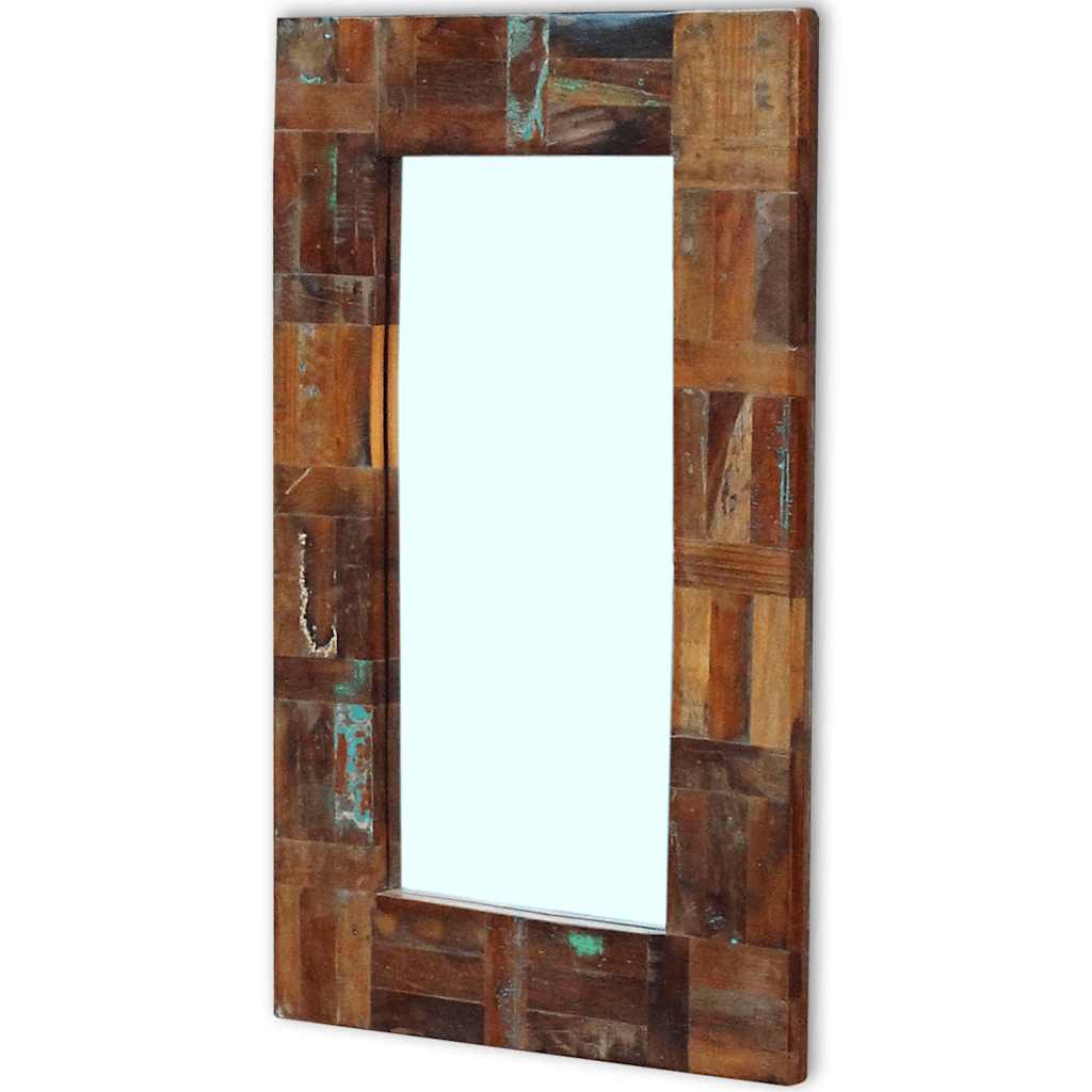243329 vidaXL Mirror Solid Reclaimed Wood 80x50 cm - Multicolour - 50 x 80 cm