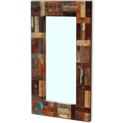 243329 vidaXL Mirror Solid Reclaimed Wood 80x50 cm - Multicolour - 50 x 80 cm