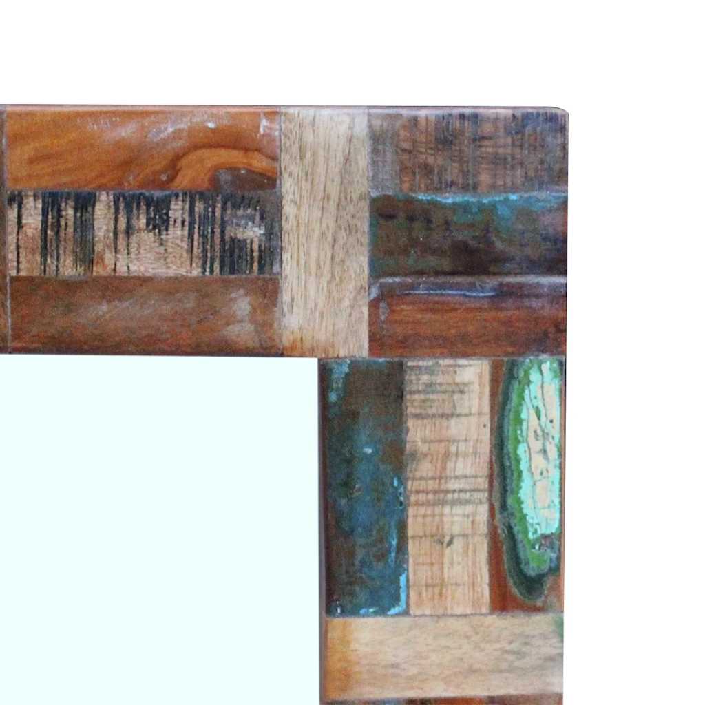 243329 vidaXL Mirror Solid Reclaimed Wood 80x50 cm - Multicolour - 50 x 80 cm